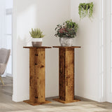 Plant Stands 2 pcs Old Wood 30x30x80 cm Engineered Wood 3307871