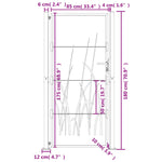 Garden Gate Anthracite 105x180 cm Steel Grass Design 153170