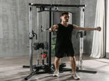 Home Gym Machine, Multifunctional Gym Equipment with High and Low Pulleys, Pull Up Bar, 15-Position T3398P349230