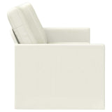 3 Seater Sofa Cream 190 x 81 x 82 cm Corduroy Fabric 42041135