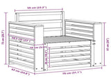 Outdoor Sofa Set Solid Acacia Wood White 3439101