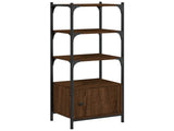 Bookcase 3-Tier Brown Oak 41x30x109.5 cm Engineered Wood 839002