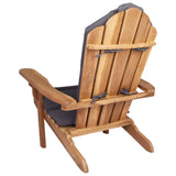 Garden Adirondack Chair Natural Solid Teak Wood 42041357