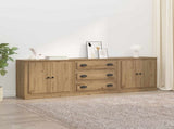 Sideboards with Drawer 3 pcs Artisan Oak 210 x 35.5 x 67.5 cm 3402648