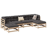 Garden Sofa Set Natural Wood Solid Pine Wood Large Modular 3299563
