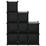 Storage Cube Organiser Black PP Plastic, Steel Medium Lightweight 340547
