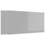 Kitchen Backsplash 2 pcs Light Grey 120 x 60 cm Tempered Glass 3415505