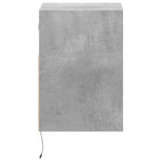 ZNTS Wall-mounted Bedside Cabinet with LED Lights Concrete Grey 3307981