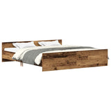 Bed Frame without Mattress Old Wood 180x200cm Engineered Wood 3328760