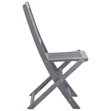 Outdoor Chair Set of 6 Grey Solid Acacia Wood Medium Foldable 3065520