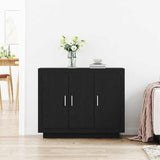 Sideboard Black Oak 92 x 35 x 75 cm Engineered Wood 862750