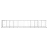 Outdoor Dog Kennel Galvanised Steel with Roof 26.62 m 3082307