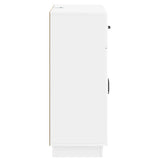 Sideboard High Gloss White 66 x 34.5 x 87 cm Engineered Wood 895329