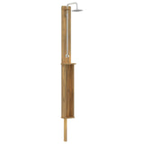 Outdoor Shower 257 cm Solid Acacia Wood and Stainless Steel 903121