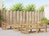 Outdoor Sofa Set 9 pcs White Solid Acacia Wood 3387843