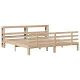 Bed Frame with Headboard without Mattress 200x200 cm 3306120