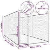 Outdoor Dog Kennel 382x192x185 cm 145025