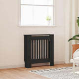 Engineered Wood Radiator Cover Black 78 cm 325560