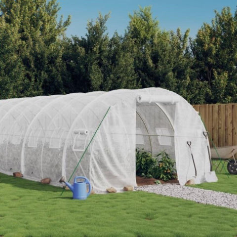 Greenhouse with Steel Frame White 60 m² 20x3x2 m 3188058