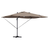Umbrella Taupe 351 x 250 x 253 cm Polyester and Aluminium 42003362