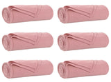 Throw Blankets 6 pcs Pink 270 x 240 cm Fleece 42017084
