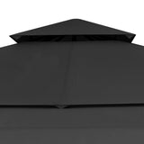 Gazebo with Double Extending Roofs 3x3x2.75 m Anthracite 180g/m 48004