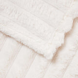 Throw Blanket Cream 240 x 220 cm Fleece 42016855