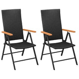 Dining Set Black, Brown PE rattan, WPC, aluminium Small 3060082