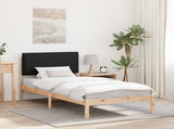 Bed Frame with Upholstered Headboard Black 80 x 200 cm 877871