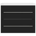 ZNTS Sink Cabinet with Built-in Basin Black Engineered Wood 3099042