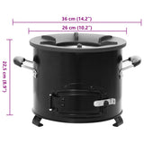 Camping Wood Stove Black 36x26x22.5 cm Metal 319439