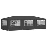 Professional Party Tent with Side Walls 4x9 m Anthracite 90 g/m 48539