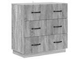 Drawer Cabinet Grey Sonoma 66 x 34.5 x 87 cm Engineered Wood 895301