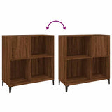 Record Cabinet Brown Oak 84.5x38x89 cm Engineered Wood 832004