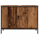 Bathroom Sink Cabinet Old Wood 60x33x60 cm Engineered Wood 857702