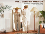 Full Length Mirror, 50 x 160 cm Floor Mirror with Baroque Metal Frame for Bedroom, Living Room, T3398P555114