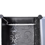 Modular Cabinet 14 Compartments Black and White 37x146x180.5 cm 240499