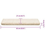 Stair Mats 30 pcs 65x21x4 cm White Rectangular Edge 3365831