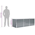 Garden Raised Bed Galvanised Steel 240x80x77 cm Grey 44840