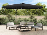 Garden Parasol with Steel Pole 300 cm Black 47318