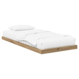Floor Bed Frame Artisan Oak 75 x 190 cm Engineered Wood 893523