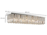 Modern Crystal Ceiling Light Square Crystal Chandelier for Living Room, Dining Room, Hall, E14 Base, T3398P343180