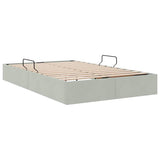 Storage Bed with Mattress Light Grey 120 x 200 cm Velvet 3370088