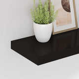 Floating Wall Shelves 4 pcs Black 40x23.5x3.8 cm MDF 323828