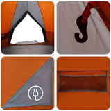 Teepee Tent 10-Person Grey and Orange 567 x 470 x 242 cm 42004067