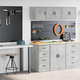 Garage Cabinets 2 pcs Concrete Grey Engineered Wood 3328326