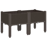 Garden Planter with Legs Brown 80x40x42 cm PP 367895
