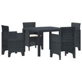 Garden Dining Set 5 pcs Anthracite Polypropylene 3378536