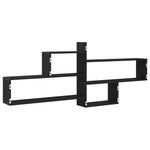 ZNTS Wall Shelf Black Oak 167.5x18x68 cm Engineered Wood 868075