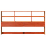 Headboard with Storage Wax Brown 180 cm Solid Wood Pine 855653